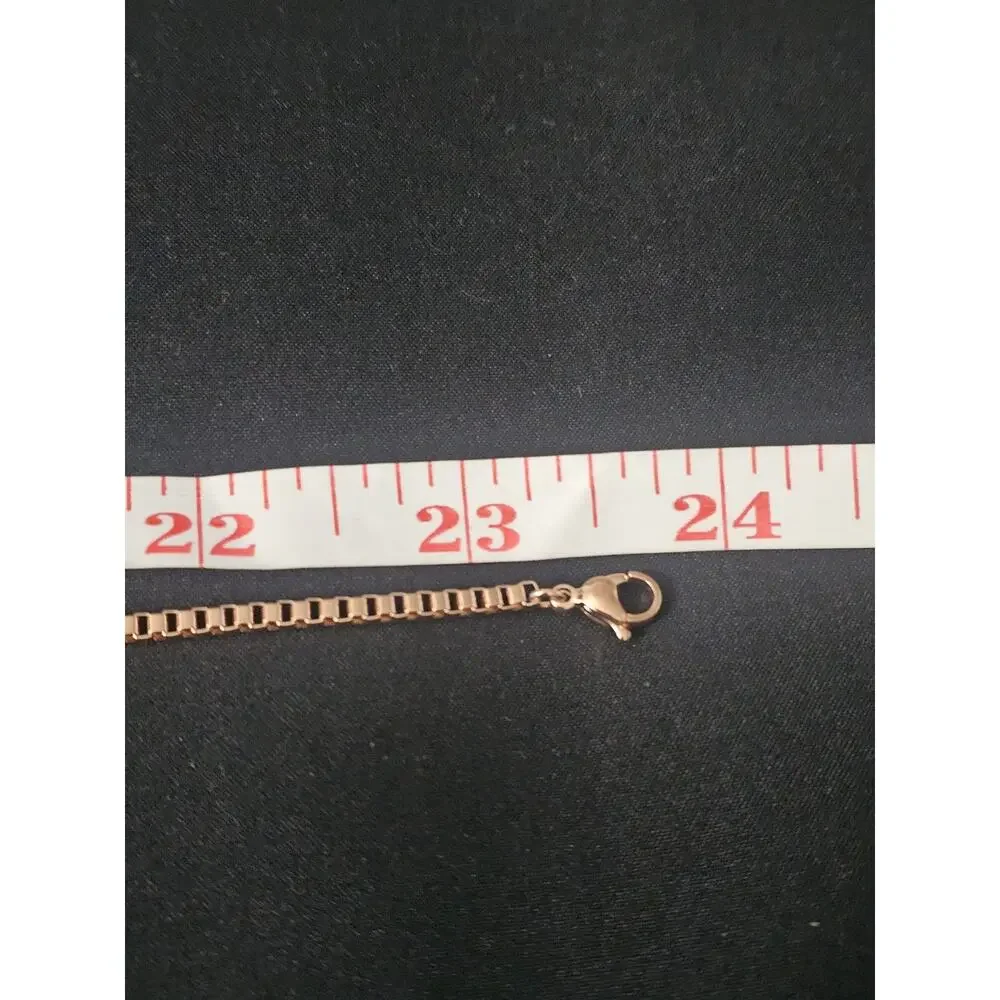 24in Rose Gold-Plated stainless steel-2.5mm Box Necklace
